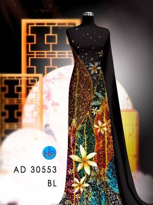 Vải Áo Dài Hoa In 3D AD 30553 25